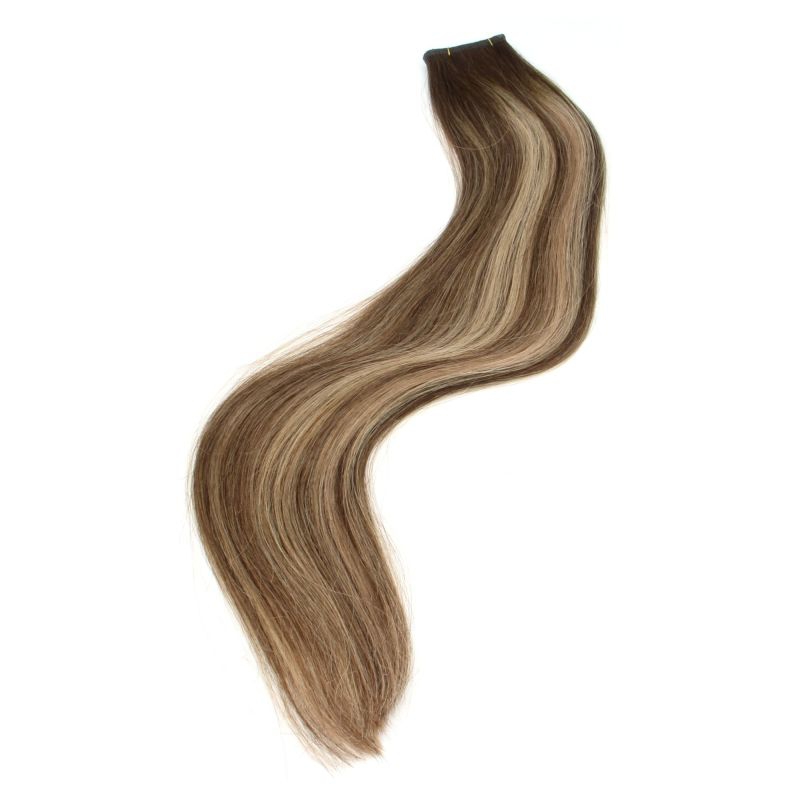 Bronde highlights weft hairextensions van Chiq Human Hair
